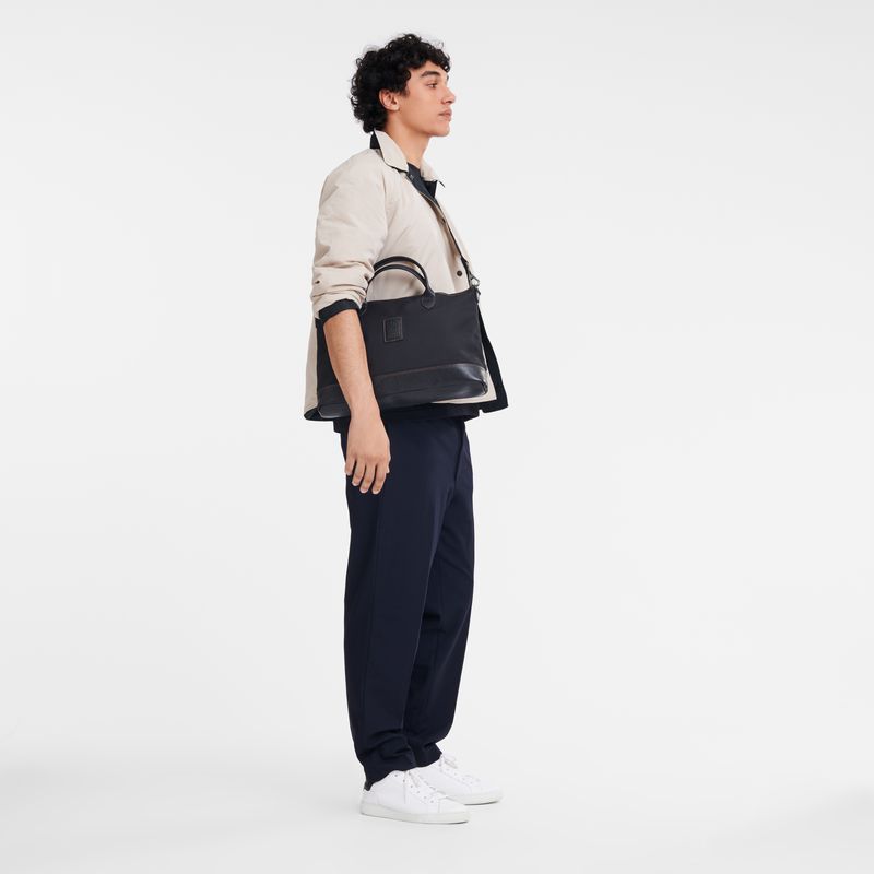 Longchamp Boxford S Men Briefcase Black | Australia-351FNLIAS