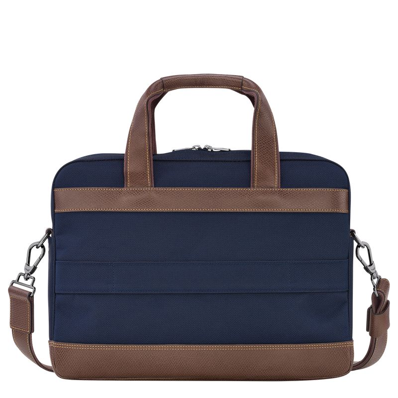 Longchamp Boxford S Men Briefcase Blue | Australia-823GFJLIV