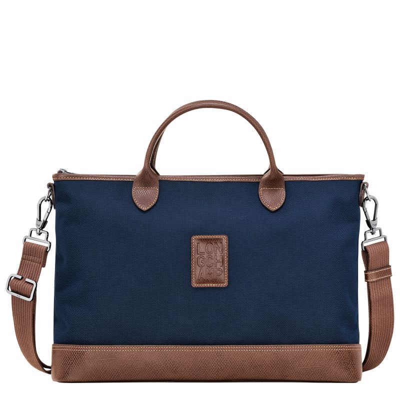 Longchamp Boxford S Men Briefcase Blue | Australia-847KCYLRE