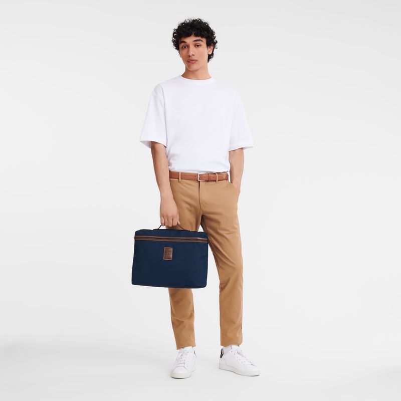 Longchamp Boxford S Men Briefcase Blue | Australia-270NKYDEM