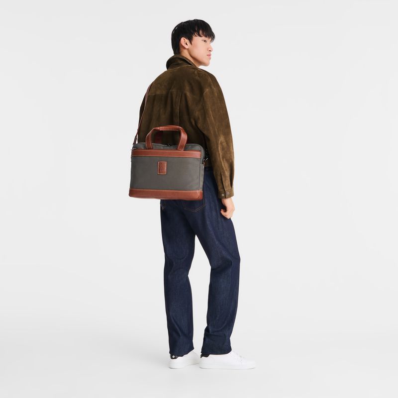 Longchamp Boxford S Men Briefcase Brown | Australia-942JYPLWF