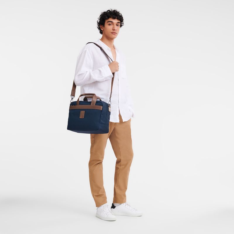 Longchamp Boxford S Men Travel Bag Blue | Australia-087JGARWD