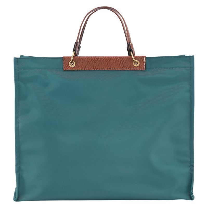 Longchamp Cabas L Women Tote Bag Blue Green | Australia-190OGLVQZ