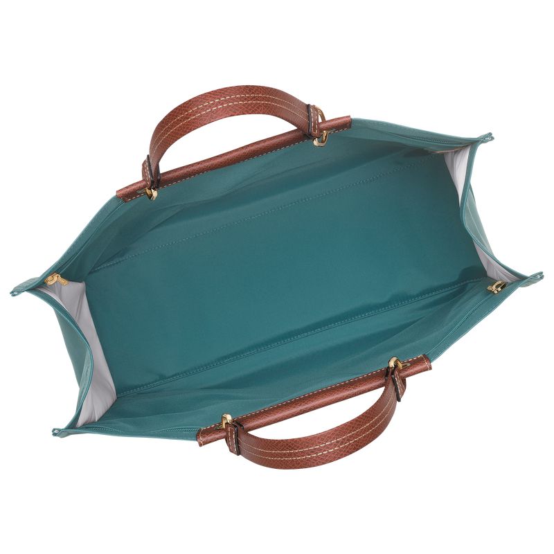 Longchamp Cabas L Women Tote Bag Blue Green | Australia-190OGLVQZ