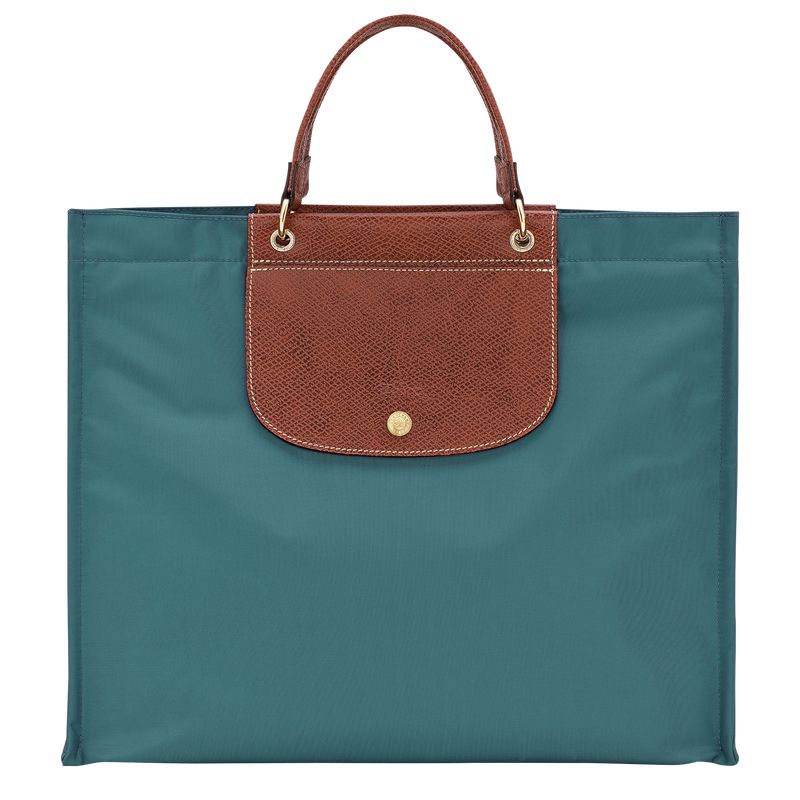 Longchamp Cabas L Women Tote Bag Blue Green | Australia-190OGLVQZ