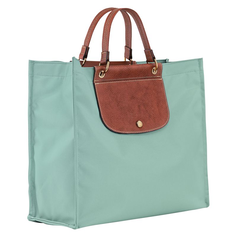 Longchamp Cabas L Women Tote Bag Blue Green | Australia-613CUOXSD