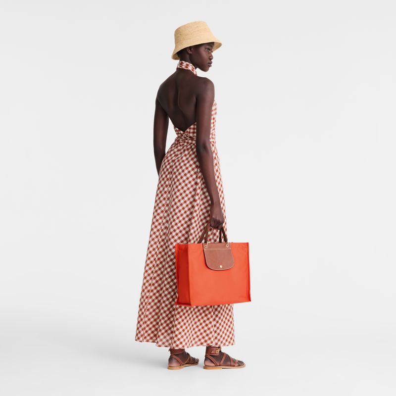 Longchamp Cabas L Women Tote Bag Orange | Australia-586JEHIGY