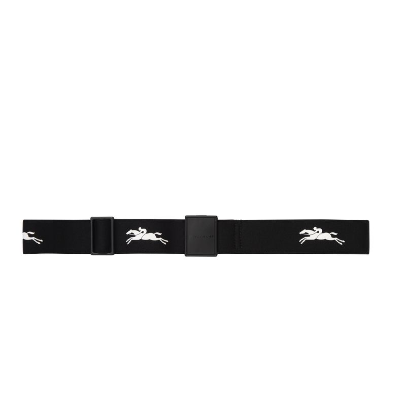 Longchamp Canvas Women Belt Black | Australia-825GVPXIY