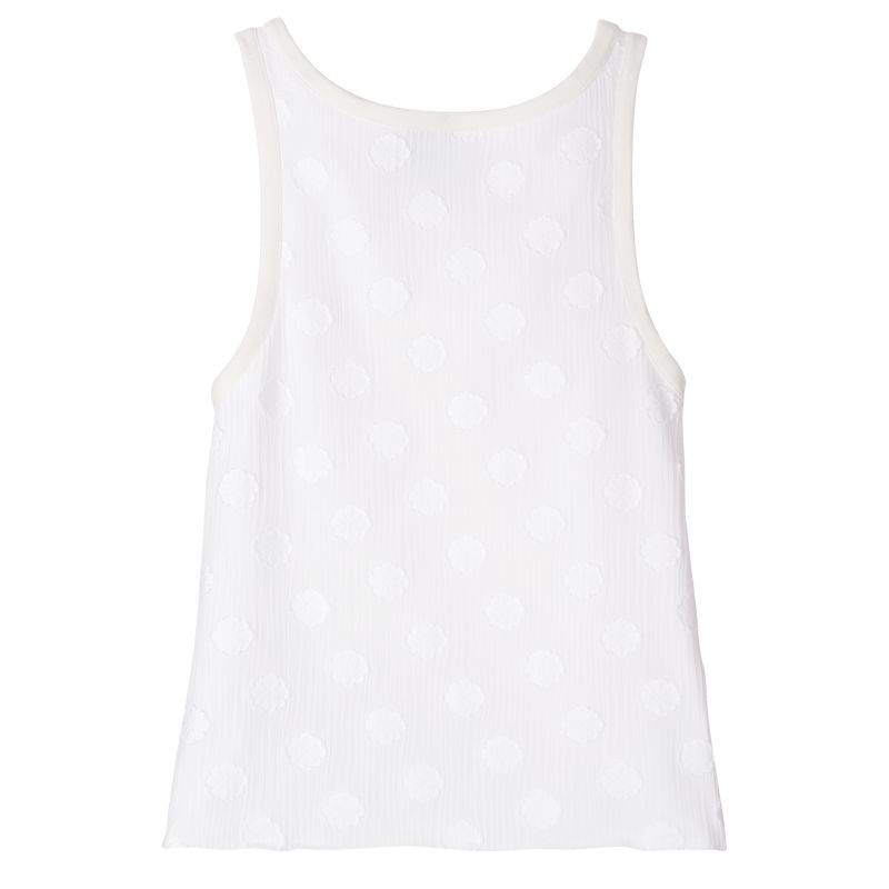 Longchamp Canvas Women Top Cream | Australia-689VEDSCA
