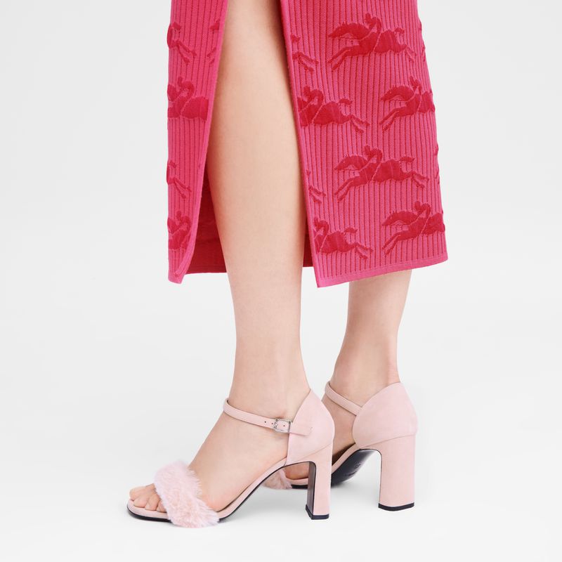 Longchamp Cosy Women Sandals Rose | Australia-283PYUSBZ