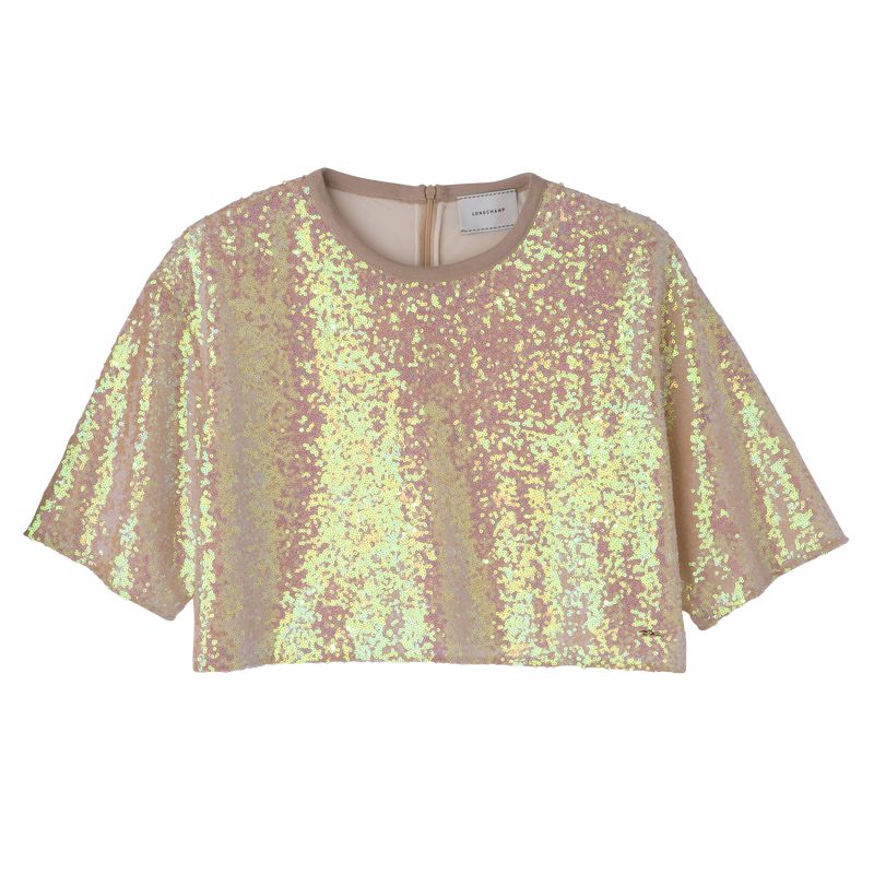 Longchamp Crop Women Top Rose | Australia-358KCMLVD