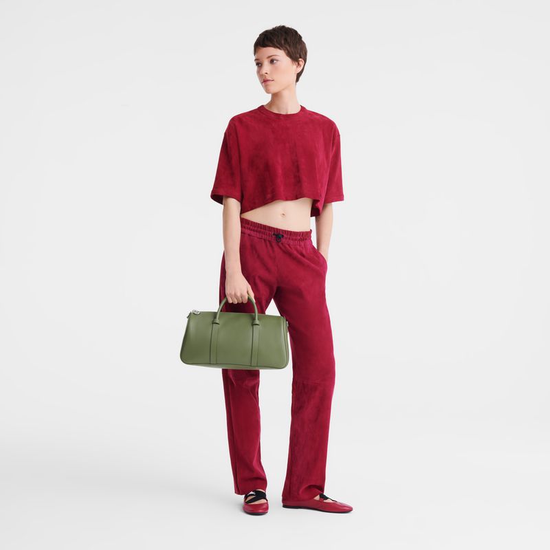 Longchamp Daylong L Women Handbag Green | Australia-391KIOEDG