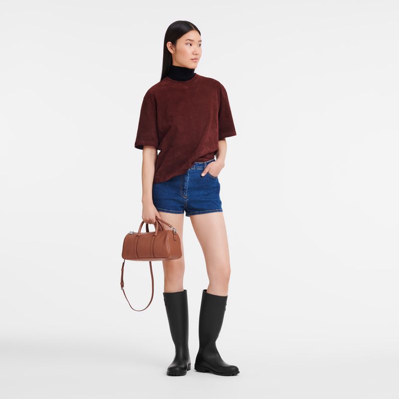 Longchamp Daylong M Women Handbag Brown | Australia-286FAYUDH