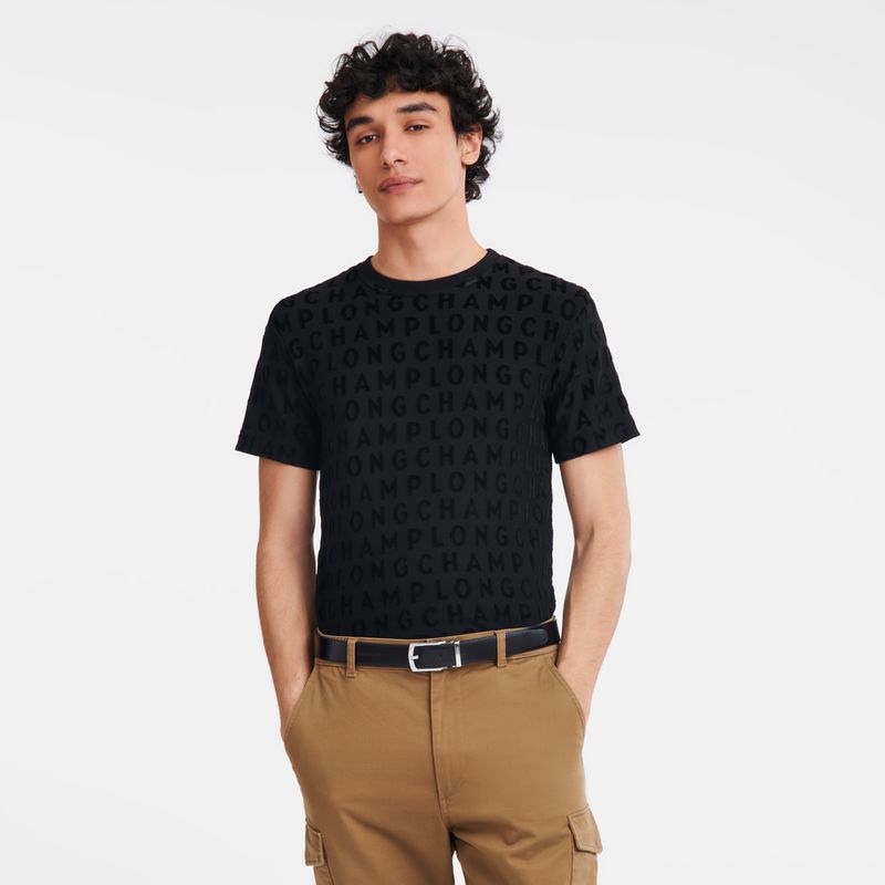 Longchamp Delta Box Men Belt Black | Australia-928GBMTEX