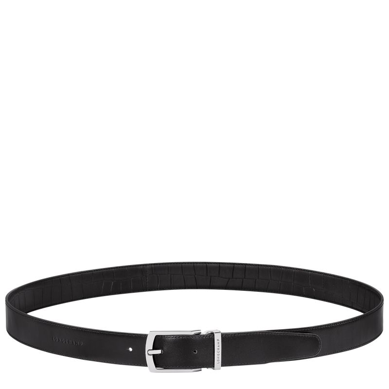 Longchamp Delta Box Men Belt Black | Australia-928GBMTEX