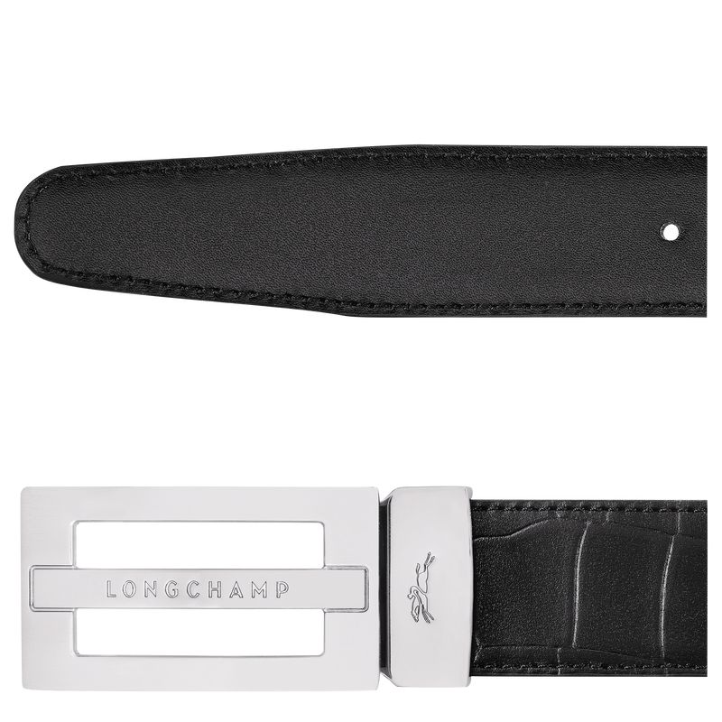 Longchamp Delta Box Men Belt Black | Australia-814MGAQFO