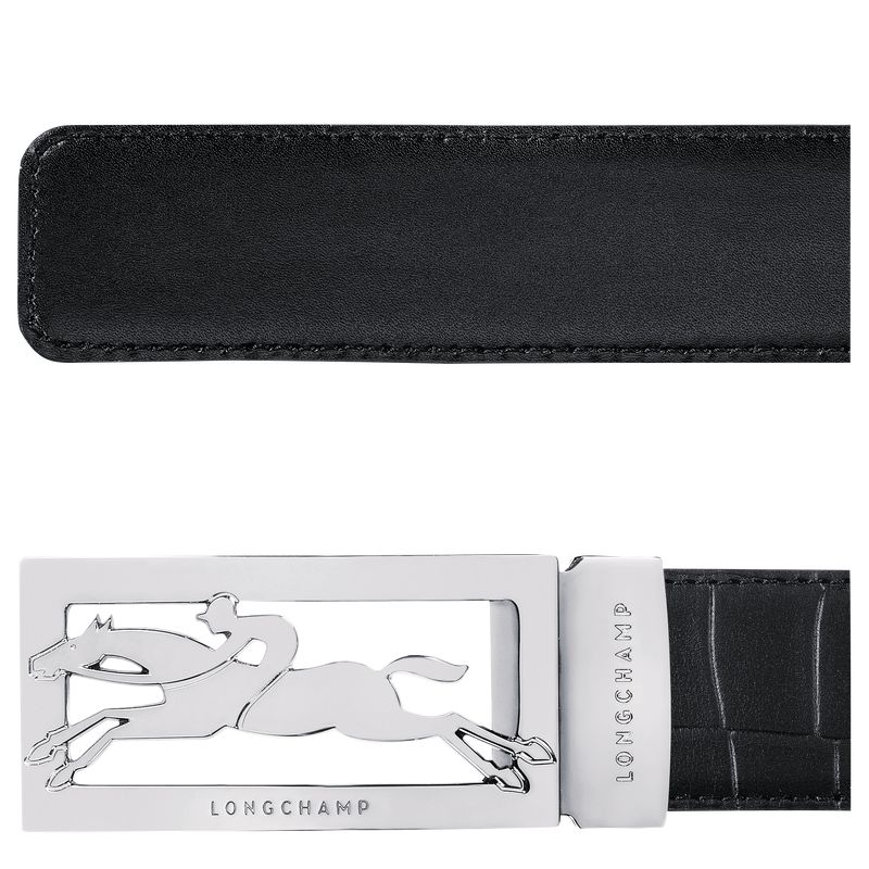 Longchamp Delta Box Men Belt Black | Australia-165GXBFCP