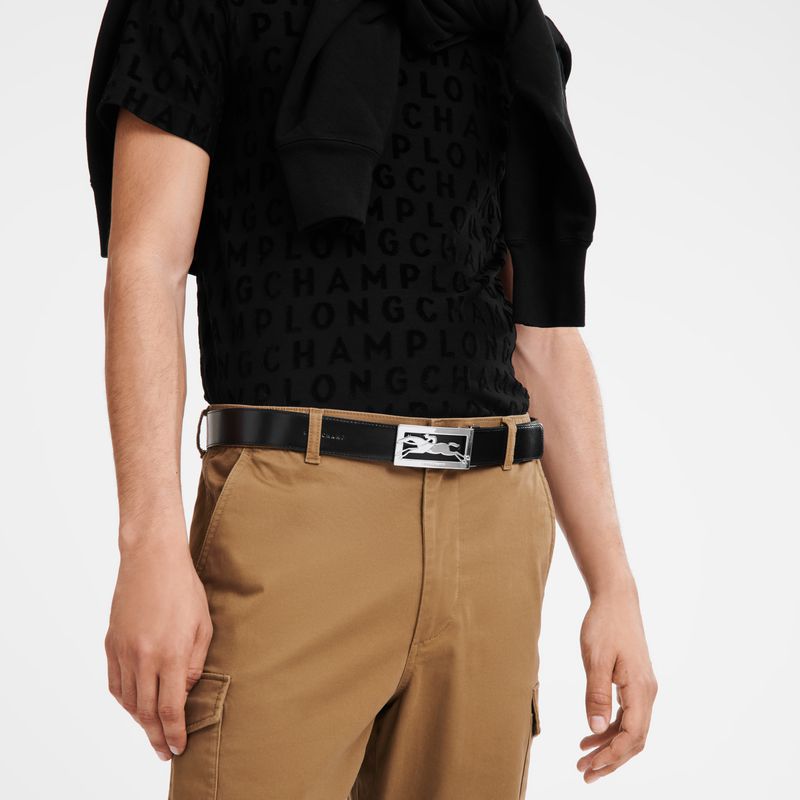 Longchamp Delta Box Men Belt Black | Australia-165GXBFCP
