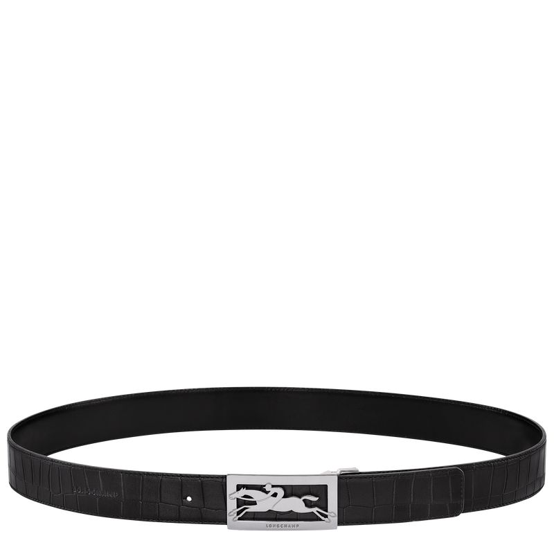 Longchamp Delta Box Men Belt Black | Australia-165GXBFCP