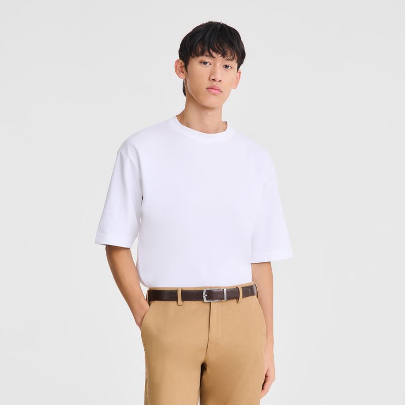 Longchamp Delta Box Men Belt Black / Beige | Australia-942MGPLZH