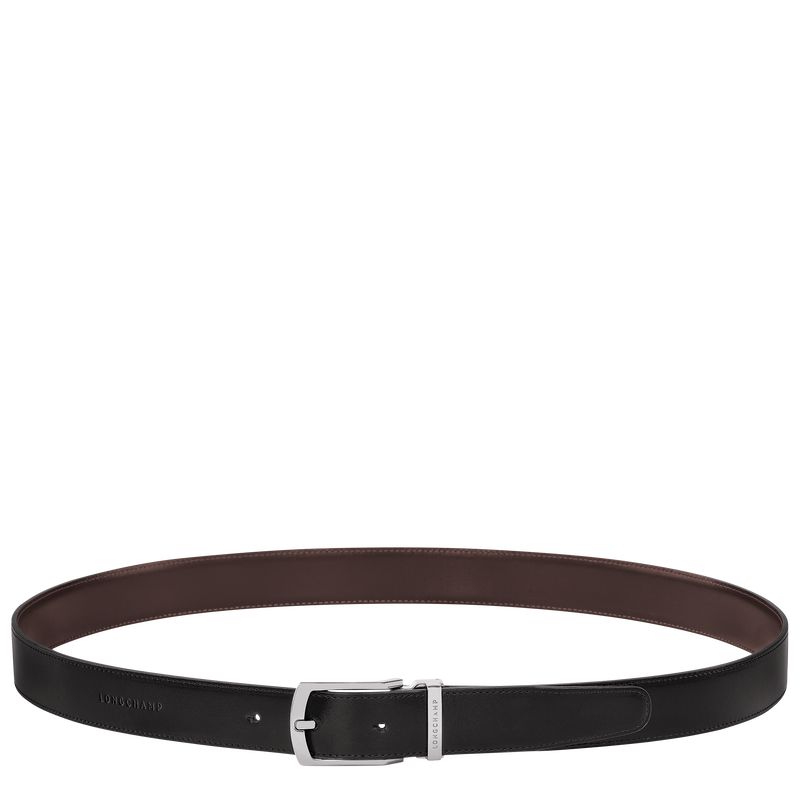 Longchamp Delta Box Men Belt Black / Beige | Australia-942MGPLZH