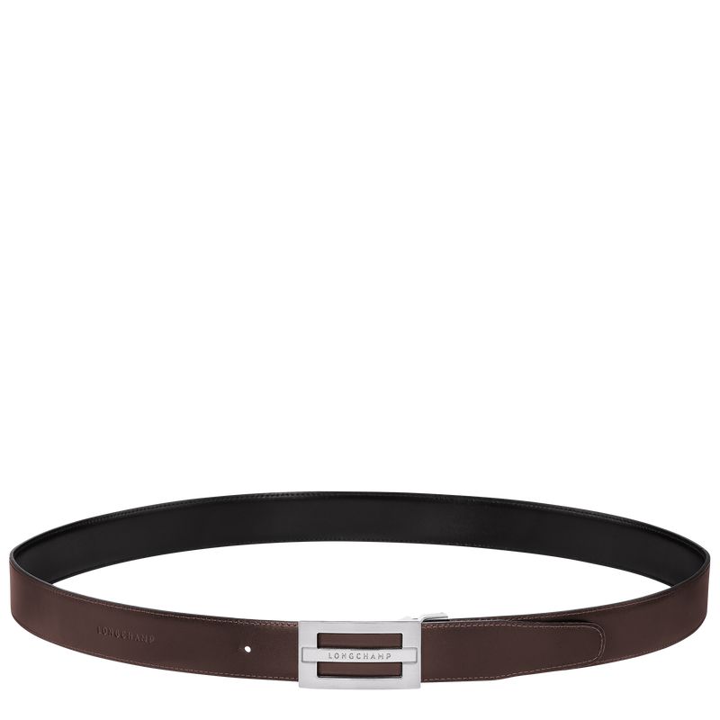 Longchamp Delta Box Men Belt Black / Beige | Australia-413SHYEZT