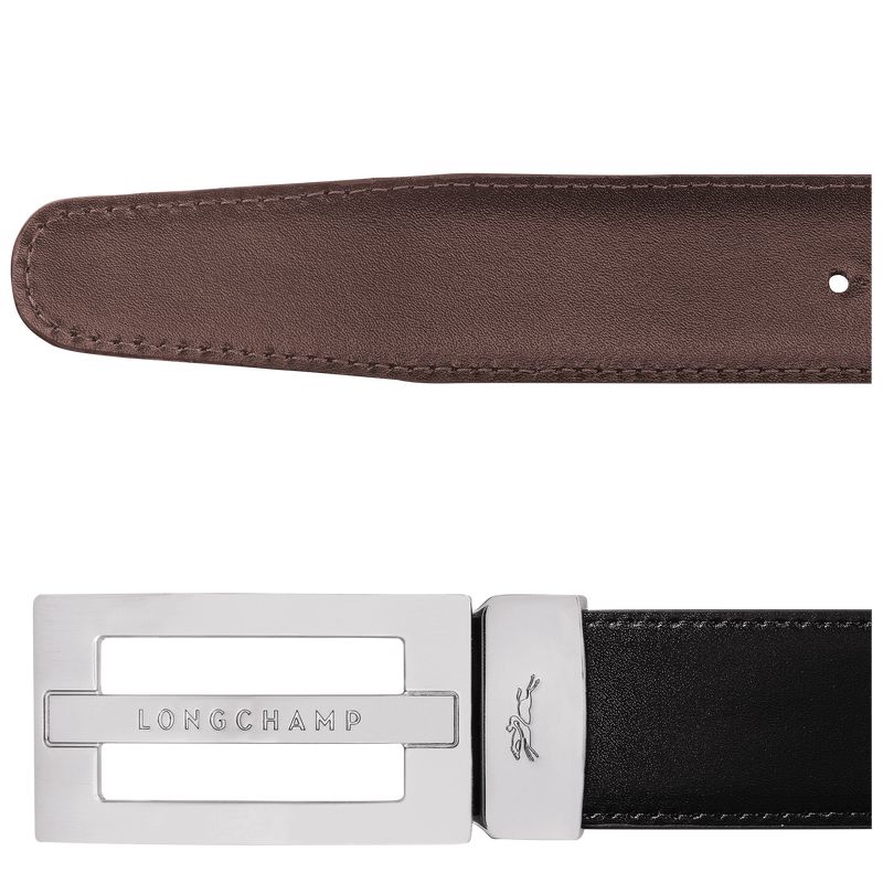 Longchamp Delta Box Men Belt Black / Beige | Australia-413SHYEZT