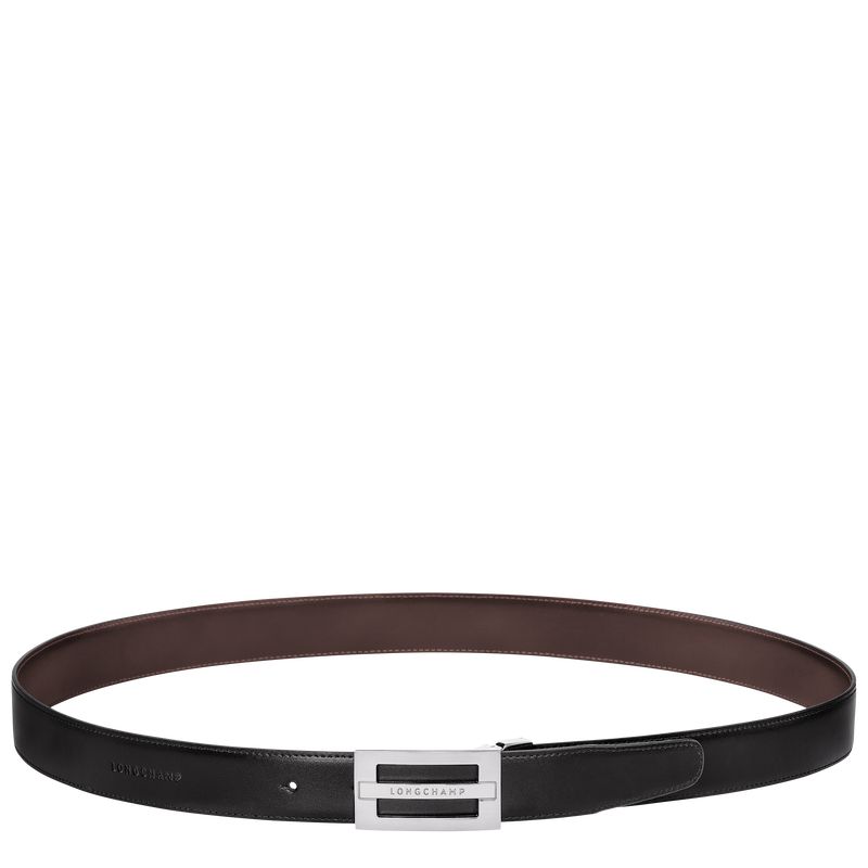 Longchamp Delta Box Men Belt Black / Beige | Australia-413SHYEZT