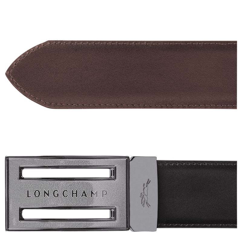 Longchamp Delta Box Men Belt Black / Beige | Australia-529OGPTQR