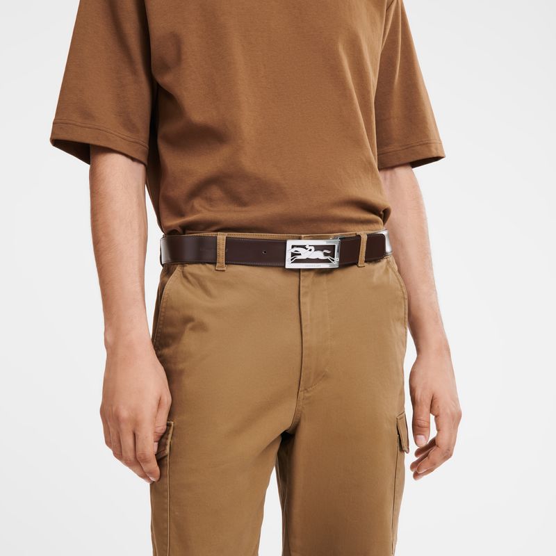 Longchamp Delta Box Men Belt Black / Beige | Australia-235ZSYQNC