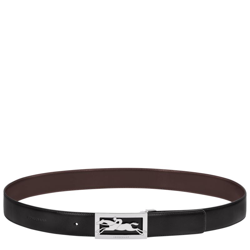 Longchamp Delta Box Men Belt Black / Beige | Australia-235ZSYQNC