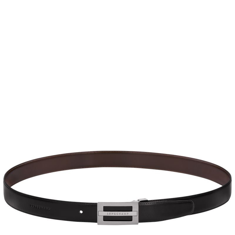 Longchamp Delta Box Men Belt Black / Beige | Australia-346GZQHKA