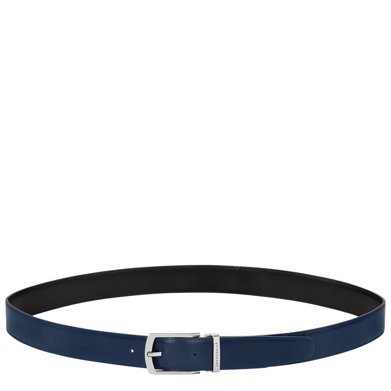 Longchamp Delta Box Men Belt Black / Navy | Australia-907GBNOZT