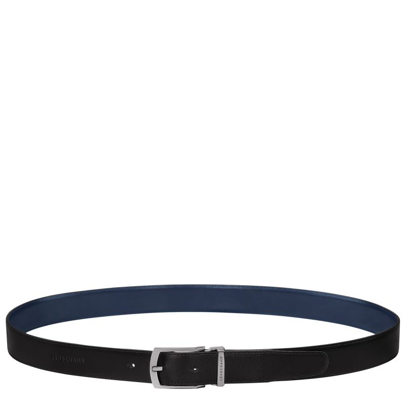 Longchamp Delta Box Men Belt Black / Navy | Australia-907GBNOZT