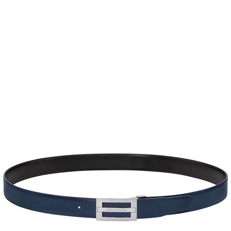 Longchamp Delta Box Men Belt Black / Navy | Australia-157UTBVSP