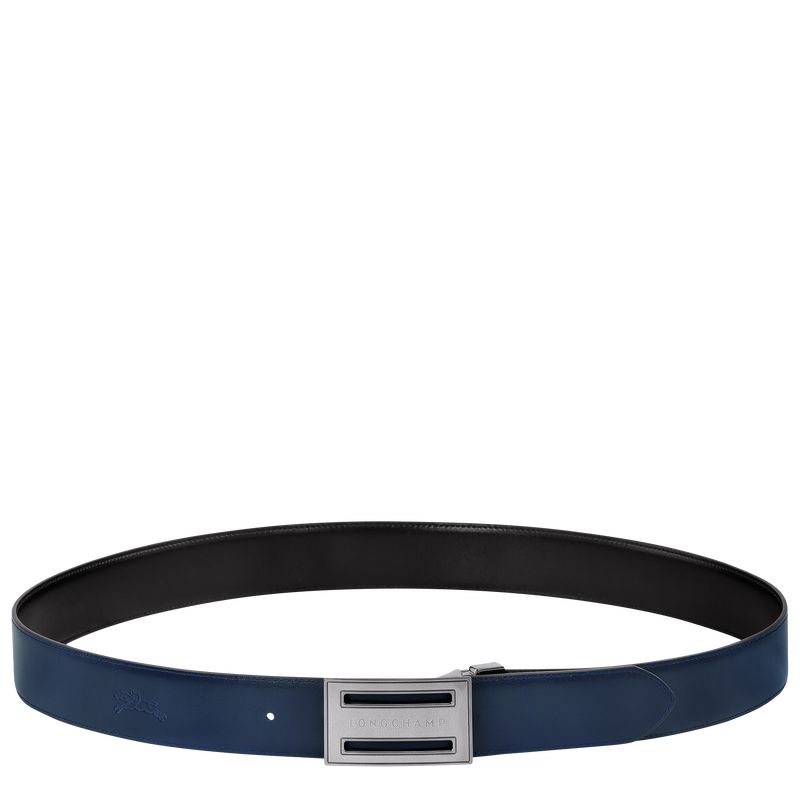 Longchamp Delta Box Men Belt Black / Navy | Australia-759JWTGLR