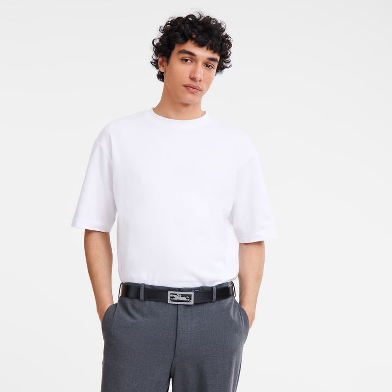 Longchamp Delta Box Men Belt Black / Navy | Australia-854WESIHD