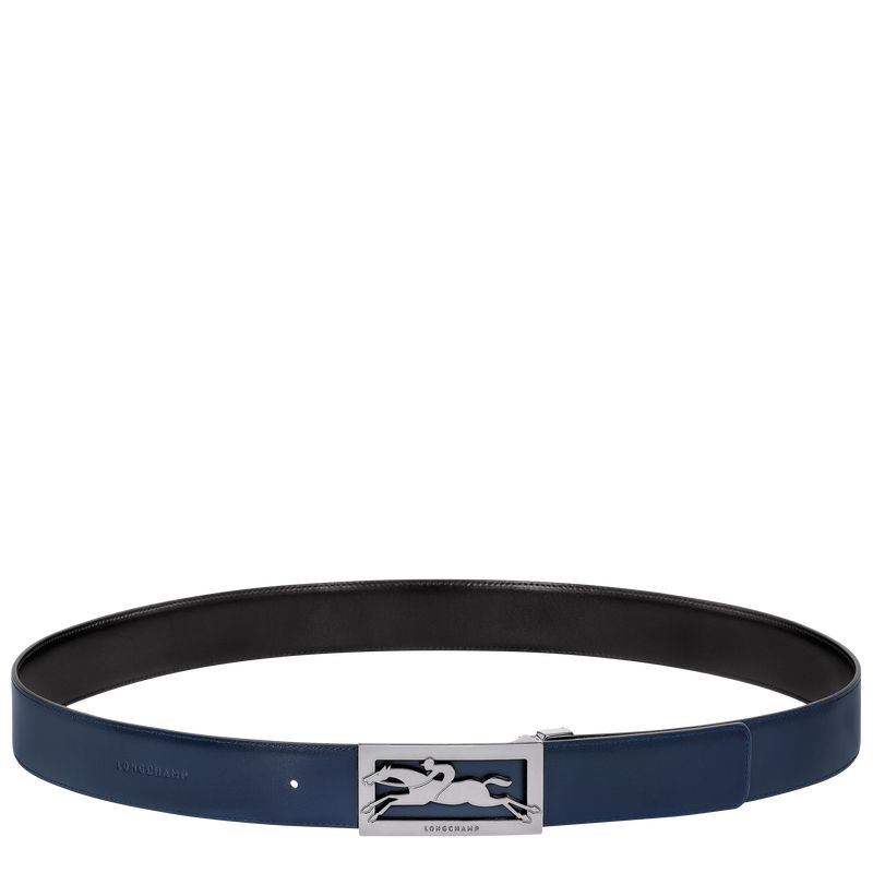 Longchamp Delta Box Men Belt Black / Navy | Australia-854WESIHD