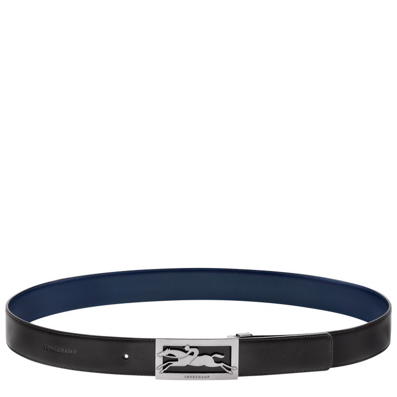 Longchamp Delta Box Men Belt Black / Navy | Australia-854WESIHD