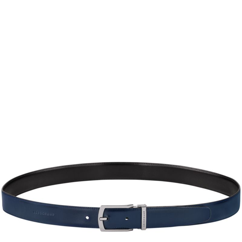 Longchamp Delta Box Men Belt Black / Navy | Australia-528HDASNT