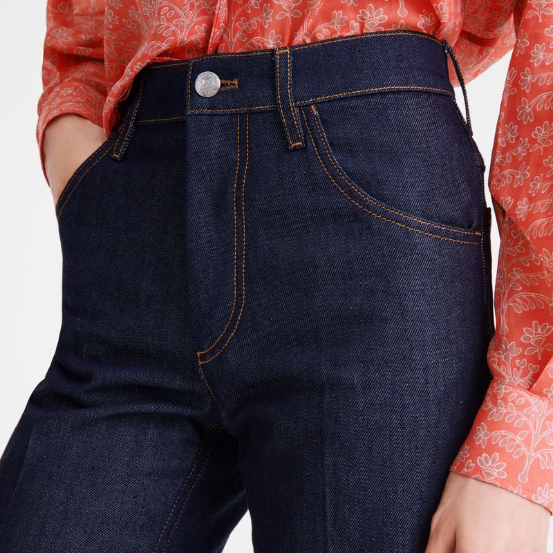 Longchamp Denim Women Jeans Blue | Australia-908URCOWH