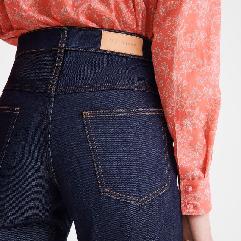 Longchamp Denim Women Jeans Blue | Australia-908URCOWH