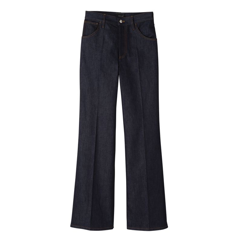 Longchamp Denim Women Jeans Blue | Australia-908URCOWH