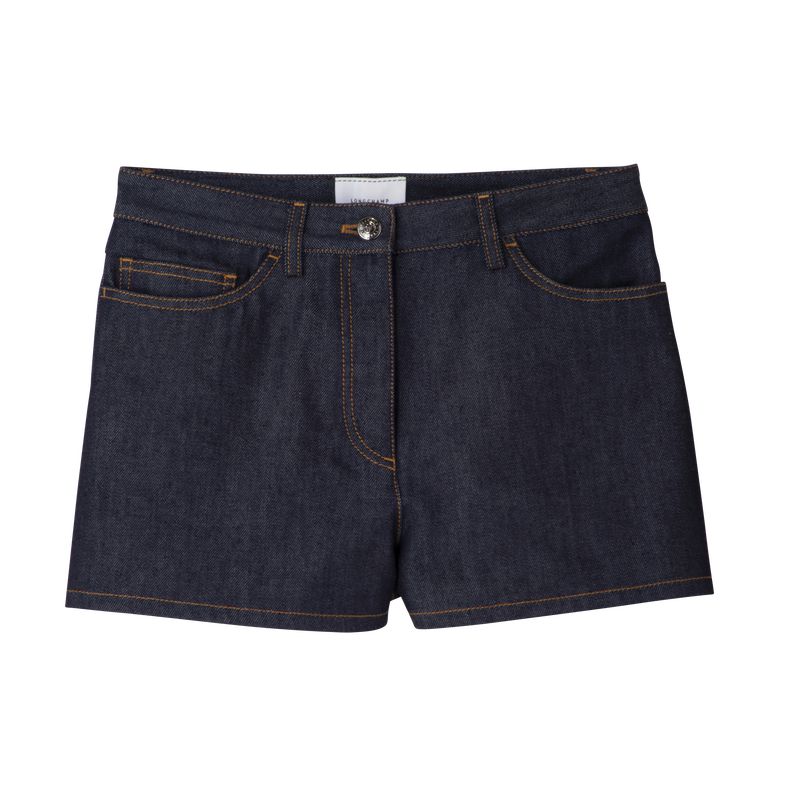Longchamp Denim Women Shorts Blue | Australia-529JHGRSA