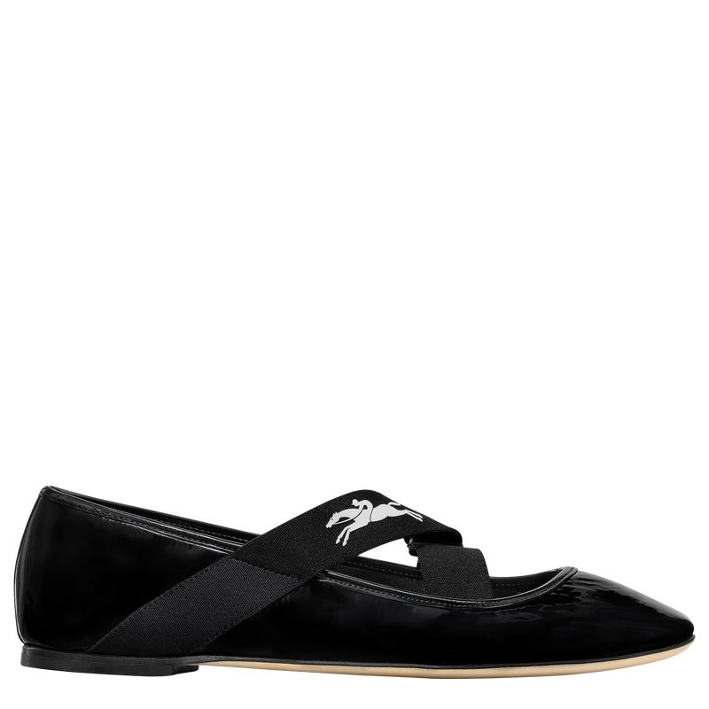Longchamp Energy Women Ballerinas Black | Australia-238AYBKFI