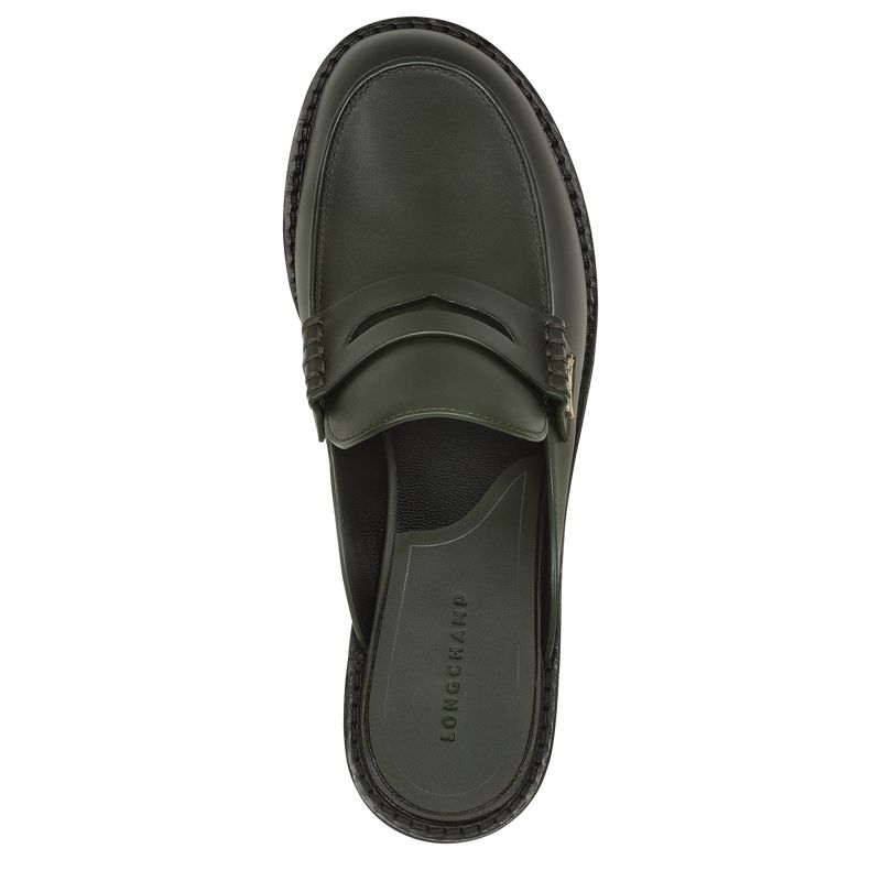 Longchamp Epure Timeless Women Mules Khaki | Australia-063BVFLZX
