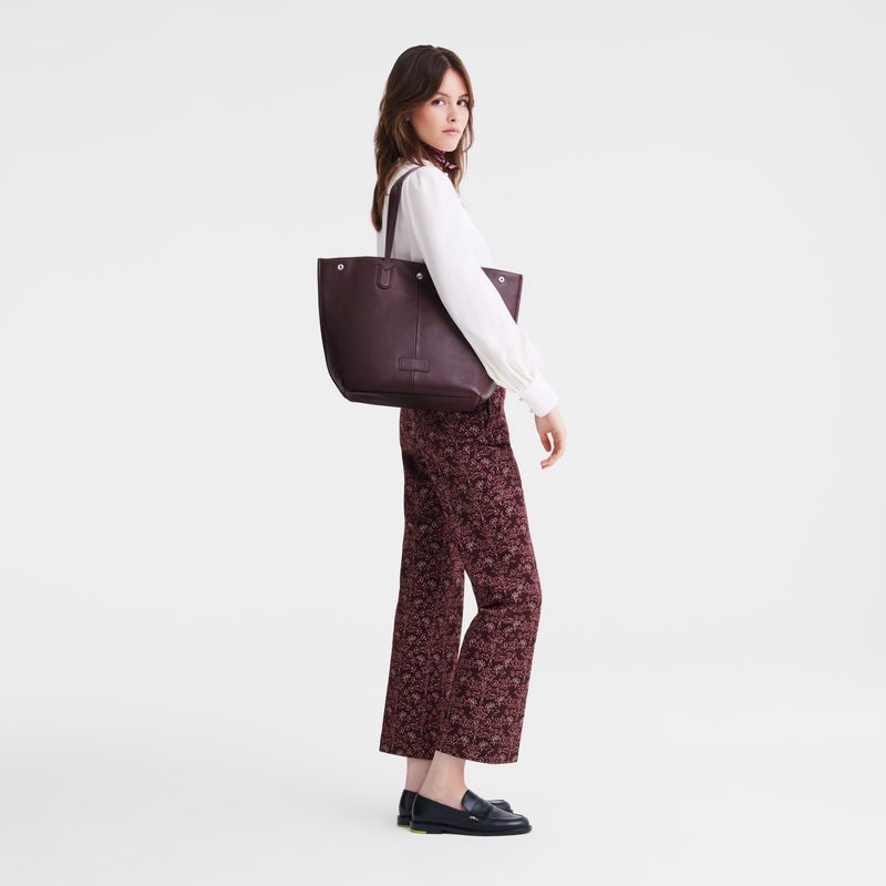 Longchamp Essential L Men Tote Bag Dark Purple | Australia-068AWZRXG