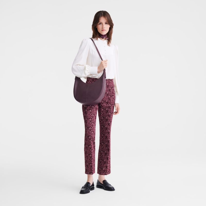 Longchamp Essential L Women Crossbody Bag Dark Purple | Australia-217NIARST