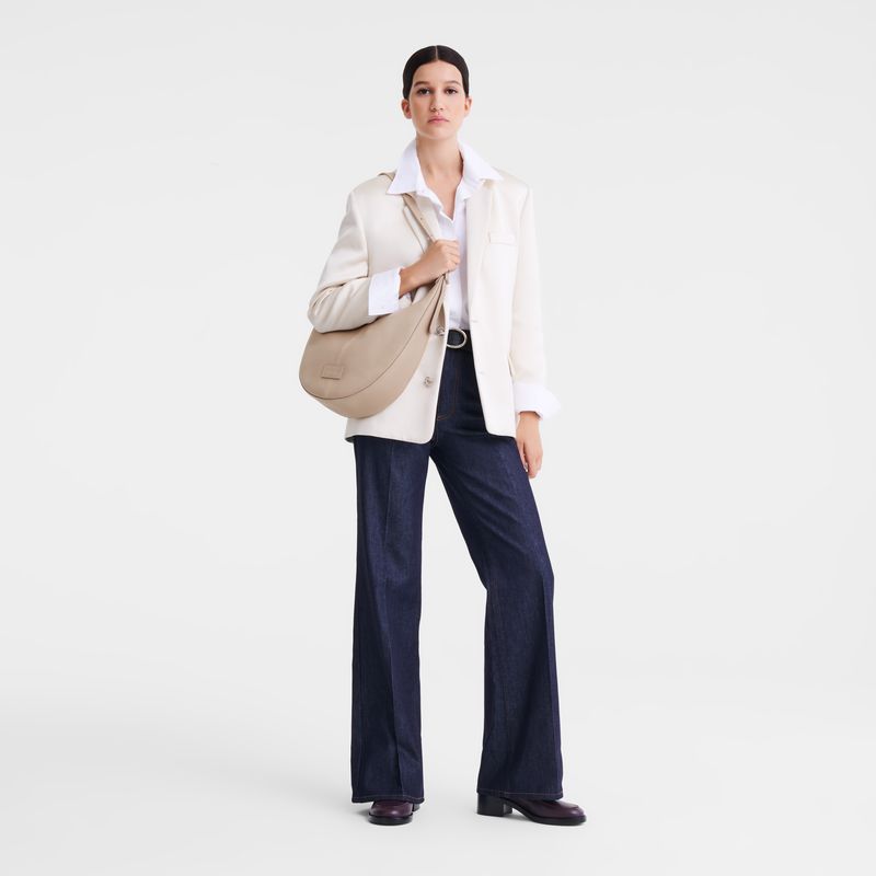 Longchamp Essential L Women Crossbody Bag Beige | Australia-936HTKCRX