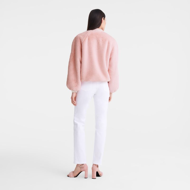 Longchamp Faux Fur Women Jacket Rose | Australia-975GNMQUS
